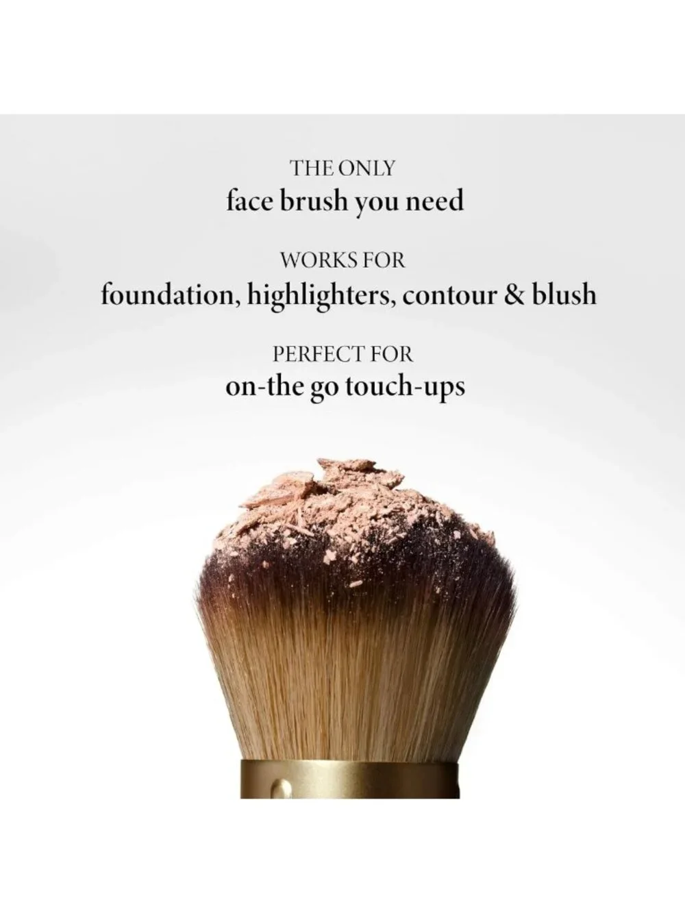 Medium Baked Foundation & Retractable Kabuki Brush Makeup Set - Flawless Finish